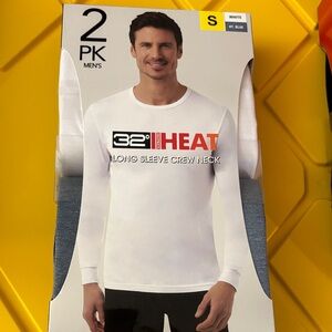 32 Degrees Men's White Long Sleeve Crew Neck Tee NWT